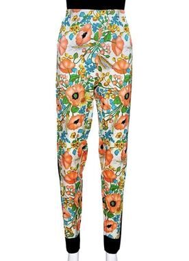 NWT Gucci Multicored Floral Silk Blend Striped Slim-Fit Pants Size S $1150.00